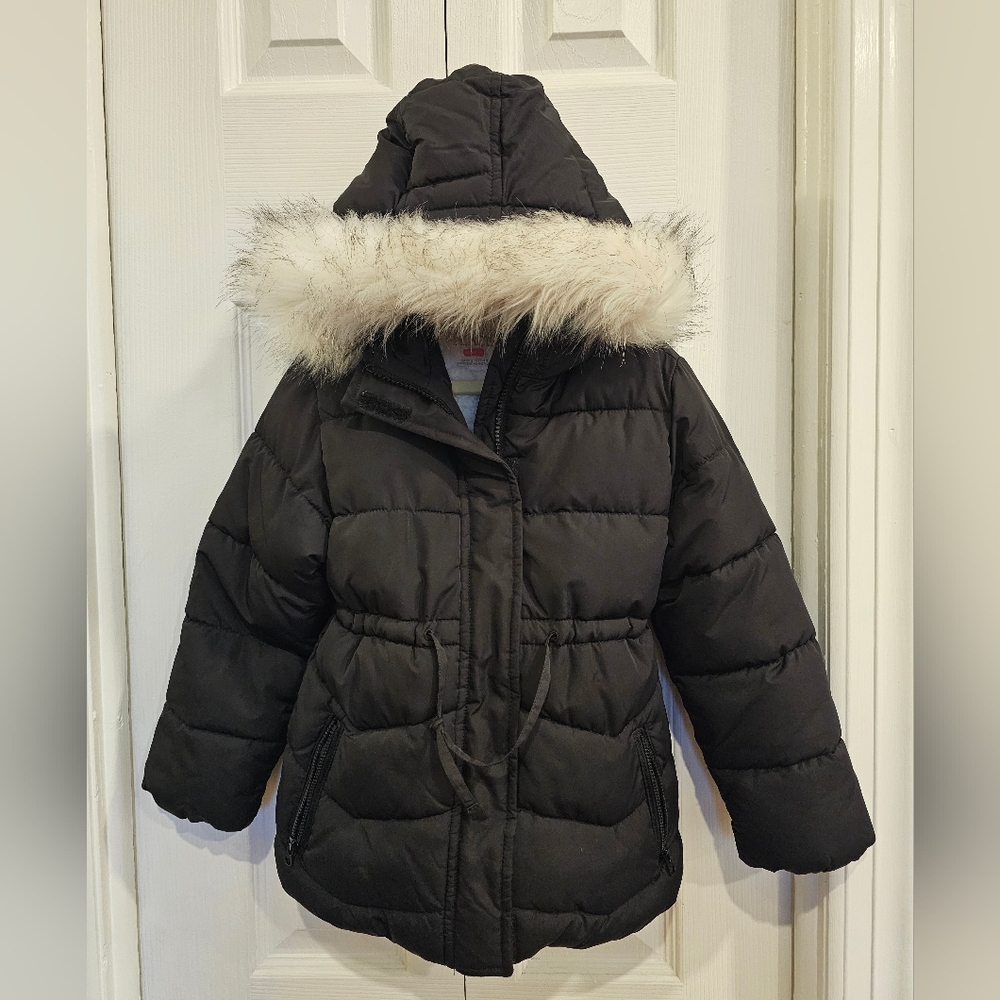Place Black Jacket with Faux Fur Size XS